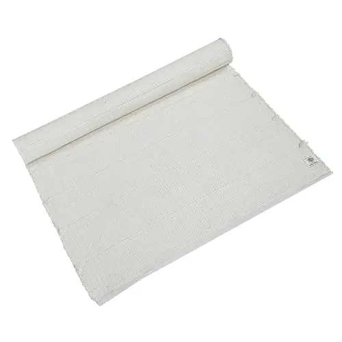 Esterilla de yoga 100% algodón orgánico antideslizante: ecológica, tejida a mano y extralarga (71 x 188 cm) para máxima comodidad y estabilidad con bolsa de transporte de algodón
