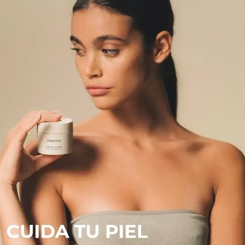 ALKEMY Crema Facial Antiarrugas con Colágeno y Ácido Hialurónico, acción antiedad con efecto lifting, hidratante, reafirmante para todo tipo de piel, Cosmética Natural, Dermatológicamente Testada 50ml