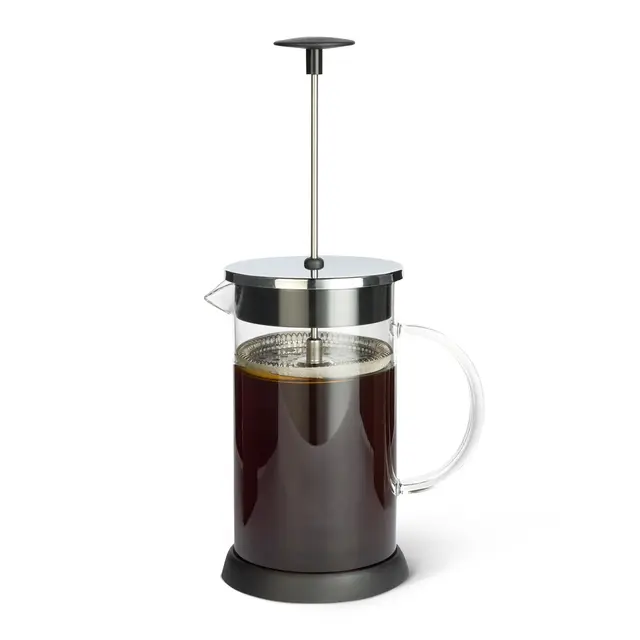 Amazon Basics Cafetera Francesa, 0,97L, Vidrio de Borosilicato, Libre de BPA, Piezas Desmontables Aptas para Lavavajillas