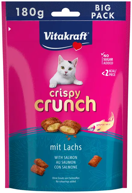 Vitakraft Crispy Crunch Snack Gato Salmón 180 g