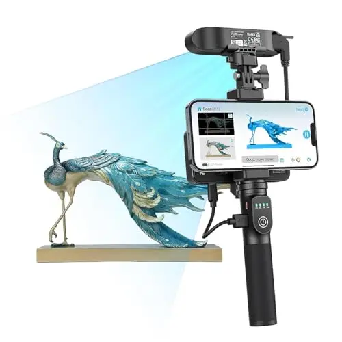 Creality 3D Scanner Ferret Pro, Escáner 3D Oficial CR Scan Ferret Pro, Escaneo Inalámbrico, Seguimiento Anti-Sacudida, Escaneo Rápido a Todo Color, Precisión de 0,1mm