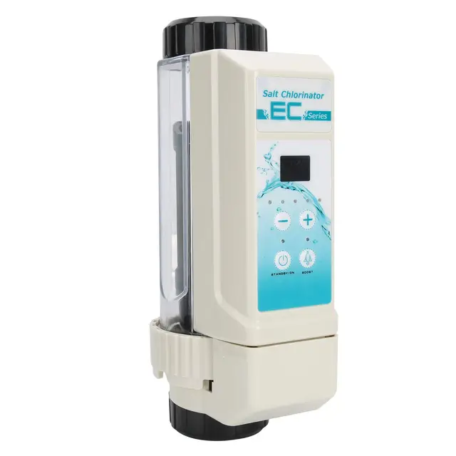 Clorador de agua salada, 12g/H Limpieza automática Sistema de generador de cloro de piscina de agua salada, Funciones completas Operación simple Generador de cloro de piscina Clorador para spa Piscina