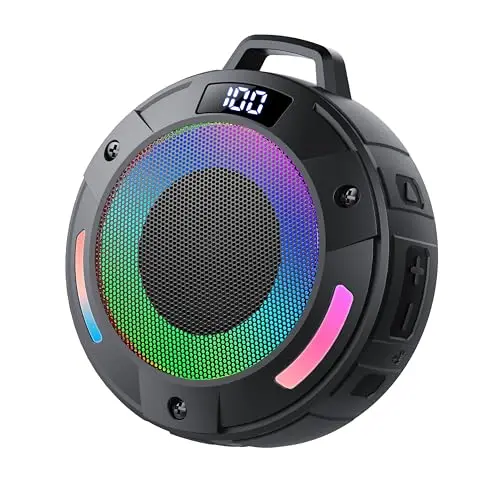 Aowoka Altavoz Bluetooth Portátil IPX7 RGB 65 mm