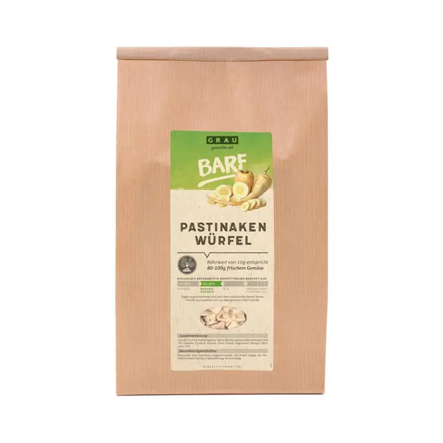 Grau El Original Dados de Chirivía Verdura Deshidratada BARF 1,2 kg
