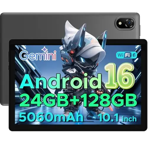 U10 Tablet 10 Pulgadas, 24GB+128GB/2TB, Tablet Android 16 Gemini AI, Pantalla HD IPS, Procesador 2.0GHz, 5060mAh, WiFi 6/Certificación TÜV/Widevine L1 Tablets Baratas Y Buenas,3.5mm Audio Jack/Face ID