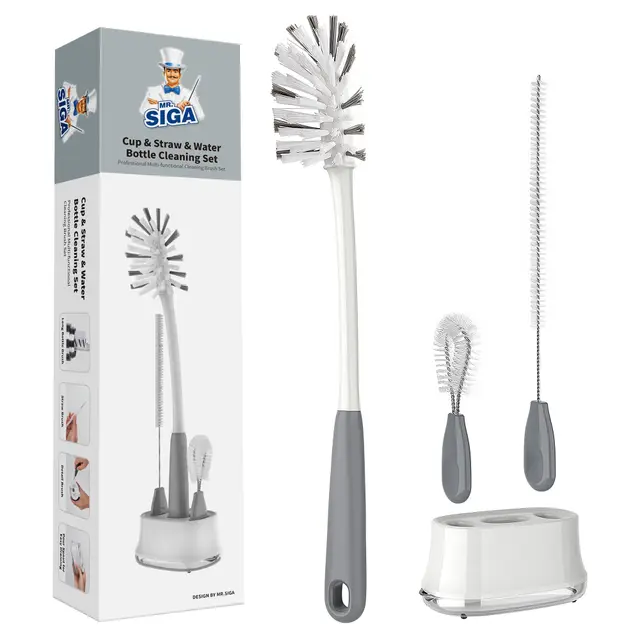 mr.siga juego 3 cepillos biberones con