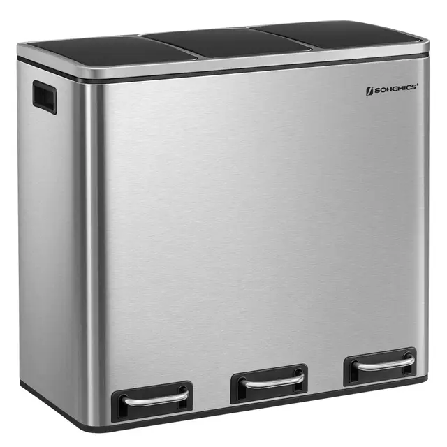 songmics ltb54nl cubo reciclaje 3x18l