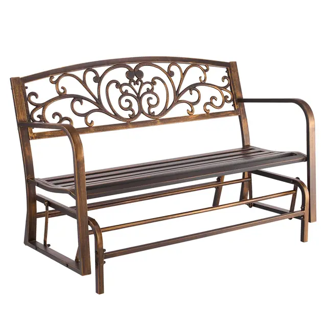 VEVOR Banco de Jardín Metal 127 cm Bronce Antiguo