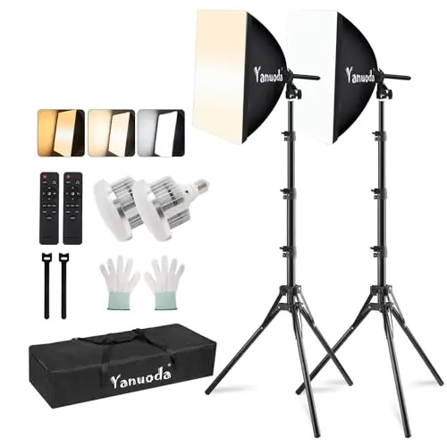 yanuoda sb95b40 kit softbox 40x40 led