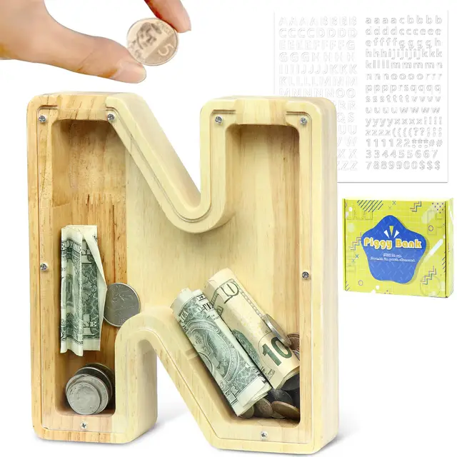 lecylanker hucha madera a-z niños