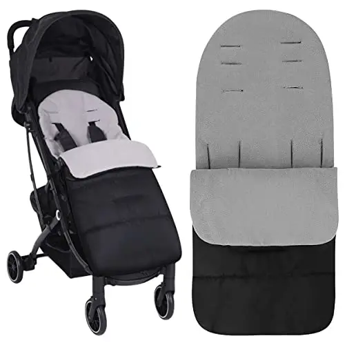 Saco de dormir para bebé de invierno, saco universal para silla de paseo Sacos de Abrigo para Carritos Saco de Dormir Universal para Bebé Antideslizante, Impermeable y Fría, Desmontable(blanco)