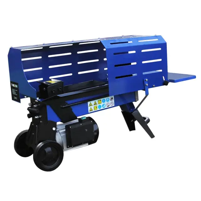 Divisor de troncos hidráulico de 5 toneladas de 3L eléctrico de 2000 W, motor de madera, hacha cortadora de madera, 2 cuchillas duoblade | 370 mm de longitud máxima de tronco