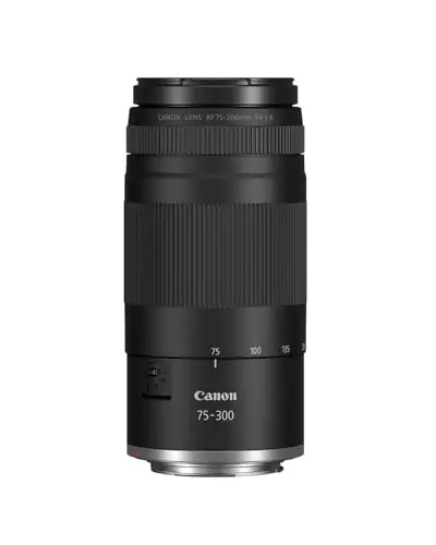 Canon Objetivo RF 75-300mm F4-5.6 | Teleobjetivo Zoom Ligero para Fotografía de Naturaleza y Deportes | Enfoque Automático y Revestimiento Super Spectra | Compatible con Cámaras Canon EOS R
