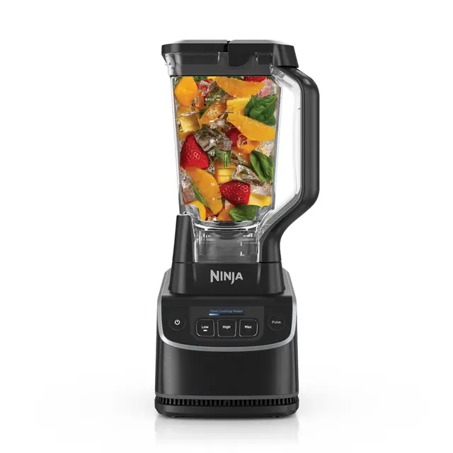 Ninja Batidora de jarra, 3 ajustes de velocidad, modo manual Pulse (Pulso), jarra grande de 1,9 l de capacidad máxima para líquidos, prepara smoothies, salsas y mucho más, Negro BP201EU