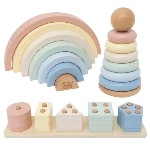 nene toys 3-en-1 arcoíris montessori