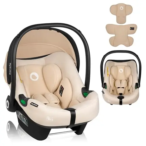 Lionelo ASTRID silla de coche para bebés 40-87 cm (Grupo 0+) i-Size puntos protección lateral Portabebés, Orientación trasera cinturón de seguridad de 3