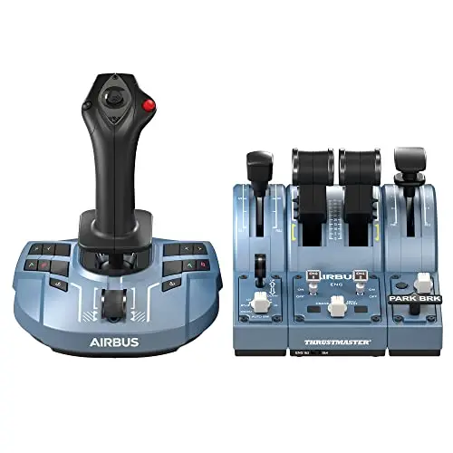 Thrustmaster TCA Captain Pack X Airbus Edition - Pack de Vuelo Completo para Xbox Series X|S y PC (Sidestick, Quadrant y Add-ons, Licencia Oficial Airbus) Azul/Negro