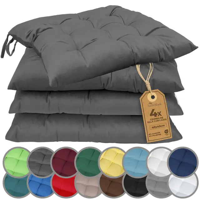 naturemark cojines silla 40x40 lazos