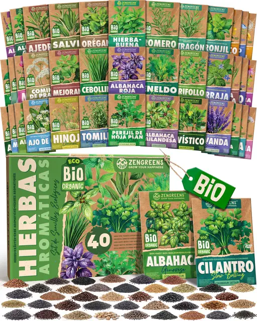 zengreens set semillas hierbas
