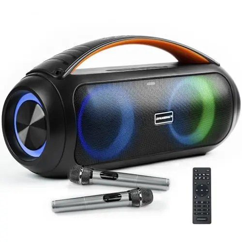 DYNASONIC Altavoz Bluetooth Exterior IPX7 con Micrófono Inalámbrico