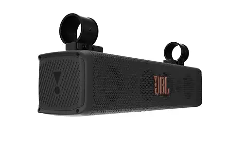 Altavoz JBL RallyBar S de 21" - Barra de Sonido Bluetooth Exterior para Vehículos y Barco Marino con 8 Altavoces Potente Resistentes al Agua, Amplificador de 150 W rms y Subwoofer Integrado