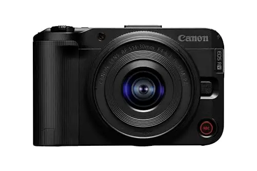 Canon EOS R50 V + RF-S 14-30mm F4-6.3 IS STM PZ - Cámara para Vlogging Compatible con Objetivos Canon RF | Ideal Vlogs y Viajes | Conexión Bluetooth