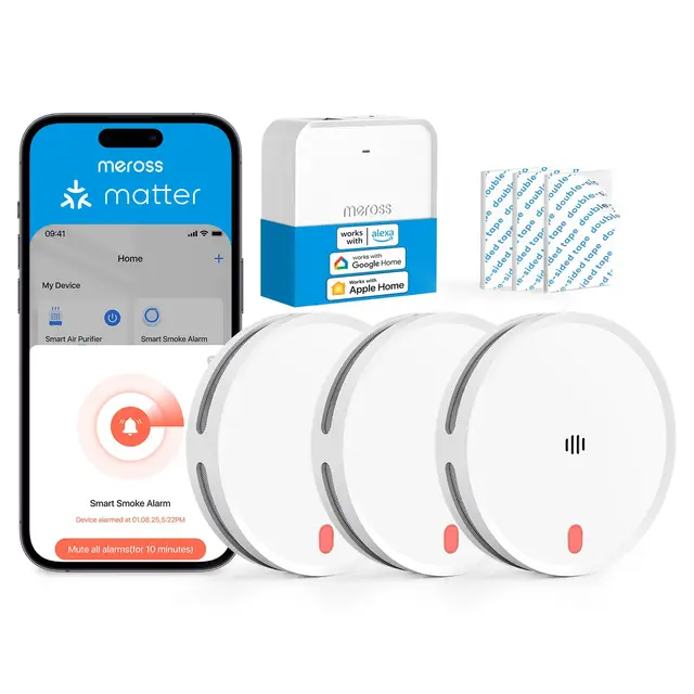 meross ma151 detector humo wifi matter
