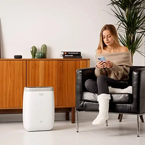 Taurus High Landscapes Connect - Purificador de aire inteligente con conexión WI-FI, control por APP, 35W, 2 lámparas UV-C, filtro HEPA, CADR 350m3/h, silencioso, 4 velocidades, temporizador, 80m2
