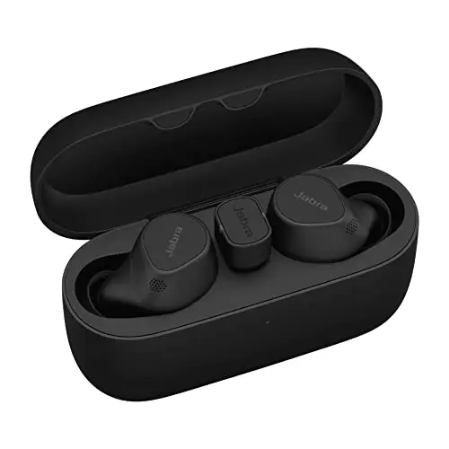 Jabra Evolve2 Buds, Auriculares Bluetooth Intraaurales Inalámbricos, Cancelación Activa de Ruido y Tecnología de Voz MultiSensor, Certificados para Aplicaciones de Reuniones Virtuales, Negro