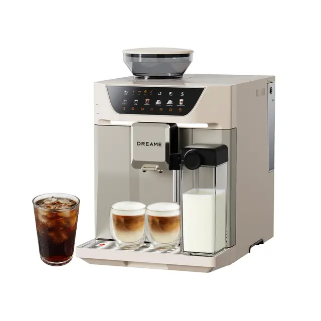 DREAME Ecceluxe Master Cafetera Espresso Automática, Cold Brew 1 Toque, Pantalla Inteligente En Color, 6 Especialidades De Café, Control Preciso De La Espuma, 45 Tazas, Limpieza Fácil
