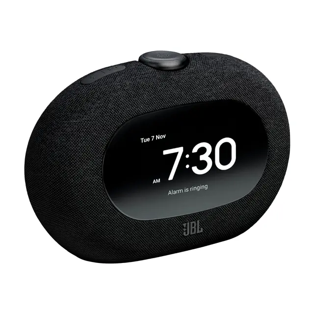 JBL Horizon 3 Altavoz Radio Despertador Bluetooth con Dab/Dab+/FM, Sonido Pro, Alarma Amanecer, luz Ambiental, USB‑C, Negro