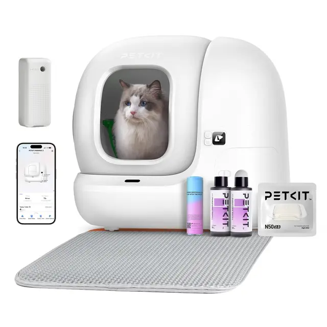 PETKIT Pura MAX 2 Arenero Gatos Autolimpiable, Inodoro para Gato, Arenero Autolimpiable para Gatos, Anti-Fugas, xSecure/Eliminación de Olores/Control de APP/76L, para Varios Gato