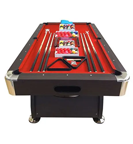 Mesa de Billar Juegos de Billar Pool 8 ft Modelo Vintage Rojo Carambola Medición de 220 x 110 cm Nuevo EMBALADO