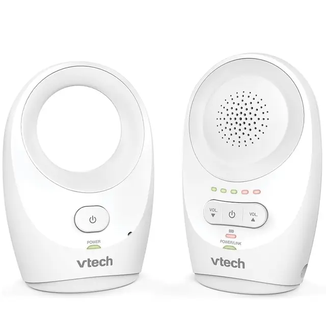 VTech Baby Monitor de Audio Digital DM1111 – Tecnología DECT, Pantalla de Nivel de Ruido, Clip para Cinturón y Más – Unidad para Padres y Unidad para Bebé