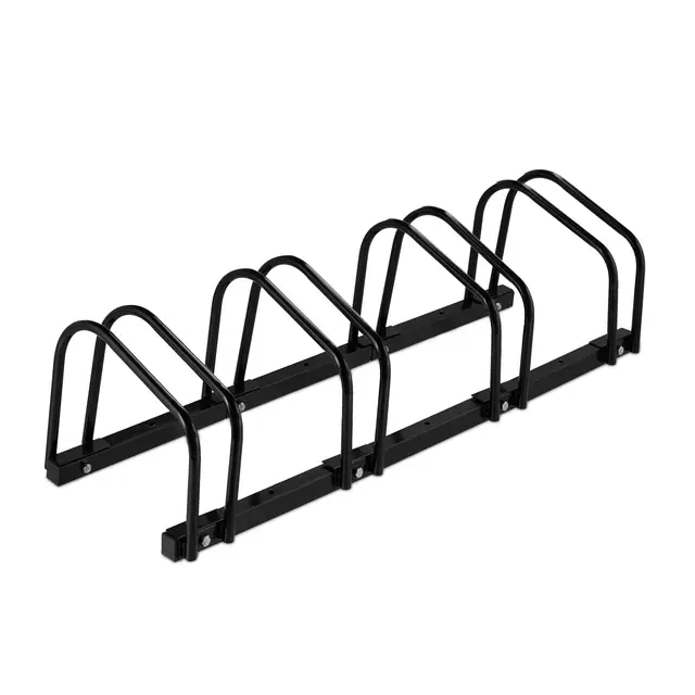 relaxdays soporte suelo 4 bicicletas
