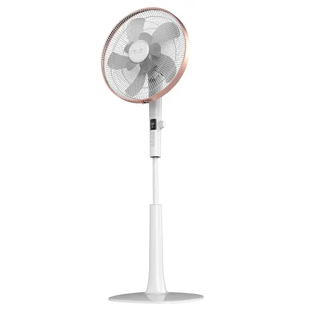 Cecotec Ventilador de Pie con Mando a Distancia y Temporizador EnergySilence 1030 SmartExtreme. 28 W, 10 Aspas 40cm de Diámetro, Oscilante, 24 Velocidades, Ajustable 115-135cm, Motor DC, Blanco