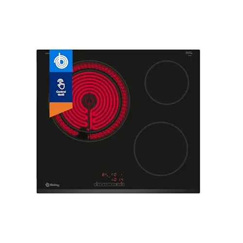 Balay - Placa vitrocerámica, 60 cm, Zona gigante doble de 21/28 cm, Negro, sin marco inoxidable, 3EB715LR