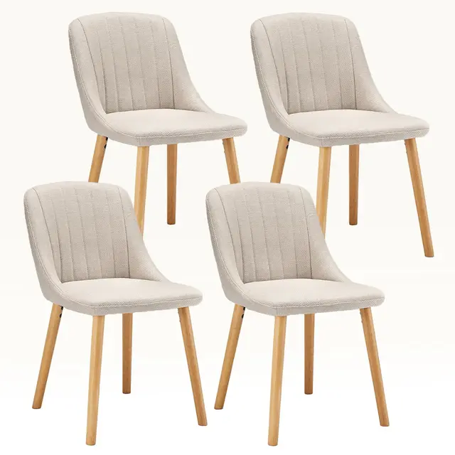 goeurvant set 4 sillas comedor lino