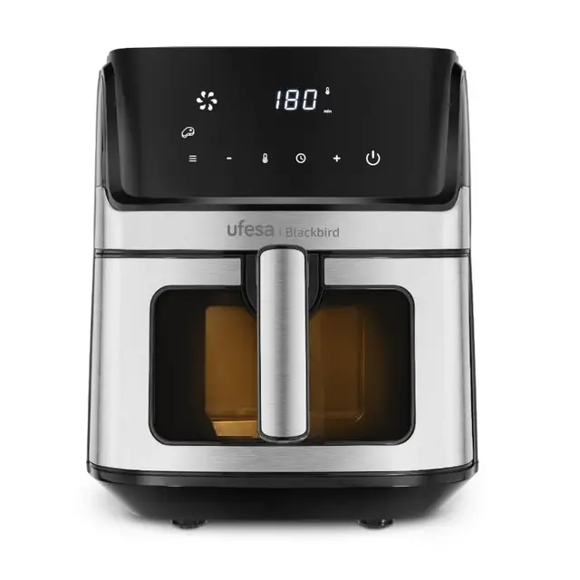 FREIDORA SIN ACEITE UFESA 72805716 BLACKBIRD 6,5L INOX VENTANA Y LUZ