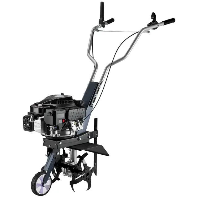 Wiltec Motocultor a Gasolina 36 cm de Ancho de Trabajo Motor 144 CC motoazada 4 Cuchillas cultivador con transmisión Euro 5 Robusto motocultivador cultivador