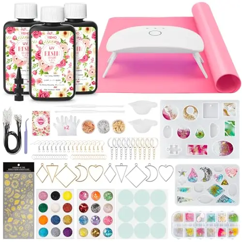 yieho kit resina uv con lámpara