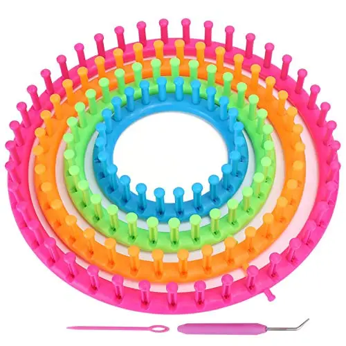 agatige telar circular con aguja de