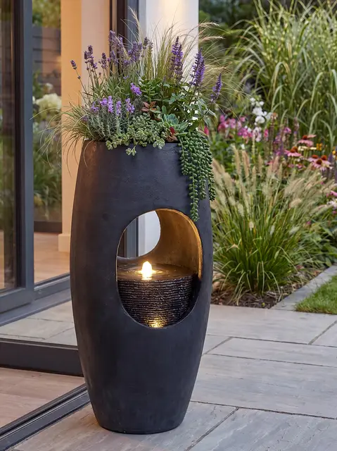 arnusa bk930 fuente jardín led 91cm