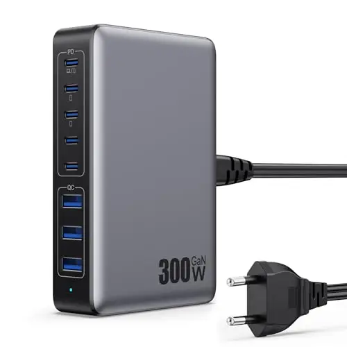 qodjn 300w cargador usb c gan iv 8