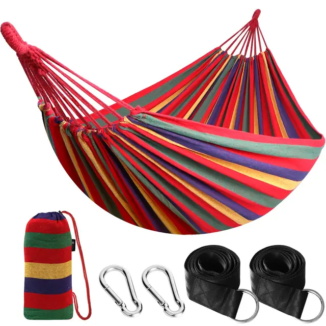 Anyoo Hamaca al Aire Libre de Camping portátil al Aire Libre de Lona, Capacidad 200 kg Ligera con Bolsa de Transporte para la Playa y Senderismo de la Playa