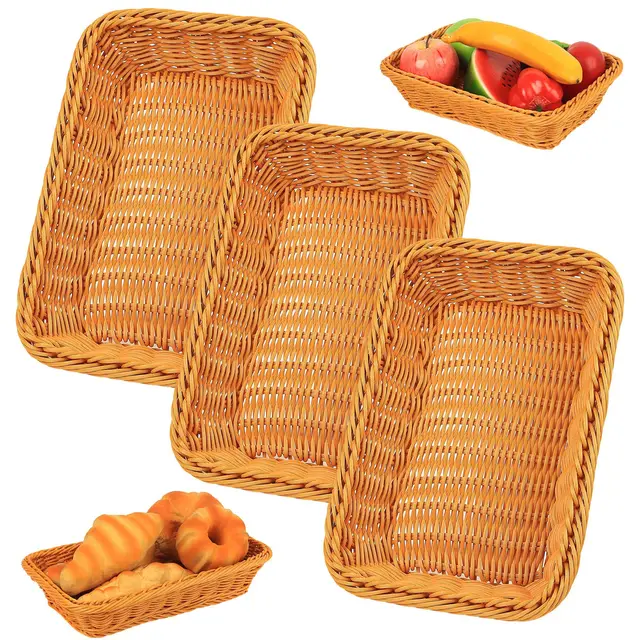 hmkesoteric cestas pan mimbre 3 piezas