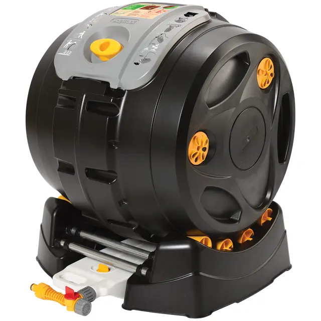 Hozelock EasyMix - Compostadora 2en1, totalmente cerrado para evitar malos olores, insectos y roedores
