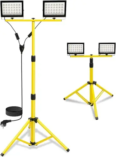 t-sun 2x60w foco led obra con trípode