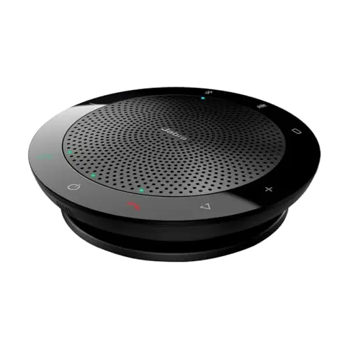 Jabra Speak 510+ - Altavoz Portátil para Conferencias con USB y Adaptador Bluetooth - Certificado por Microsoft - Compatible con PC, Smartphones y Tabletas