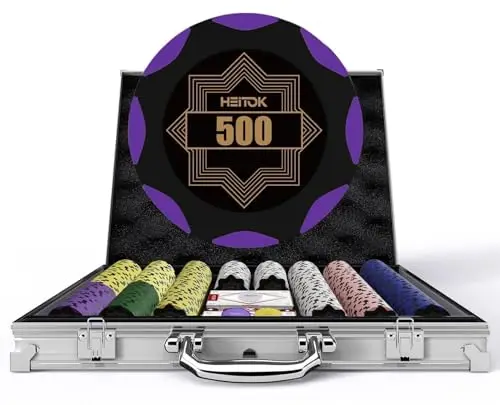 heitok xy-8512 set póker 500 fichas 14g